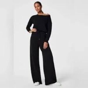 SPANX Black Off-Shoulder Jumpsuit